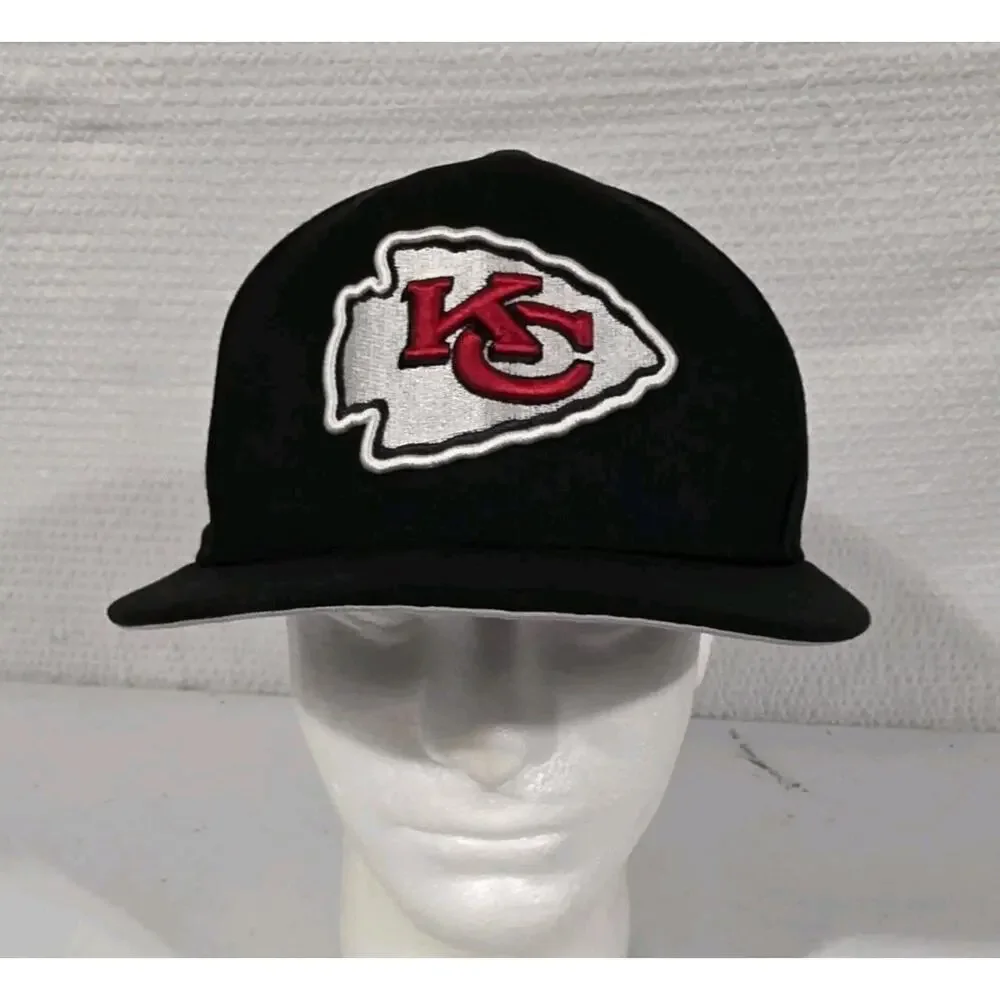 Kansas City Chiefs New Era 9Fifty Snapback Hat Black NFL Side Patch Flat Bill